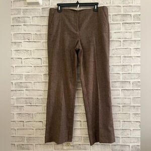 Women’s Anne Klein brown tween straight leg slacks trousers dress pants, Size 10